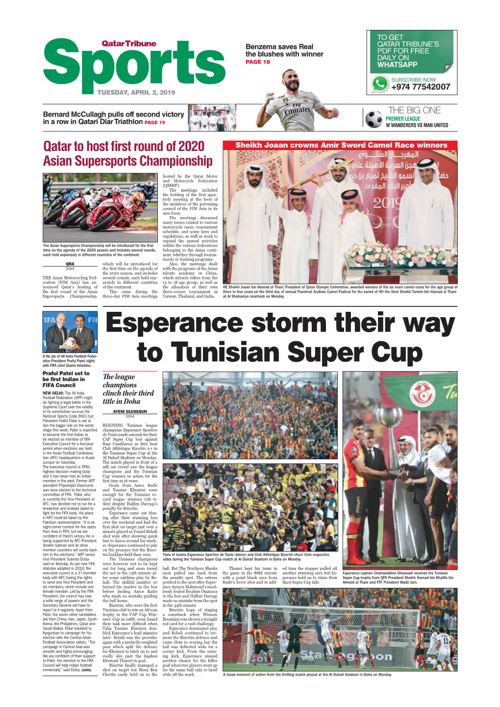 Esperance Storm Their Way to Tunisian Super