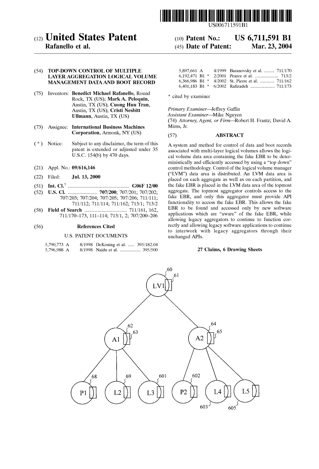 United States Patent (10) Patent N0.: US 6,711,591 B1 Rafanello Et Al