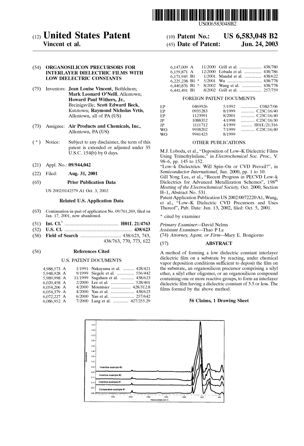 (12) United States Patent (10) Patent No.: US 6,583,048 B2 Vincent Et Al