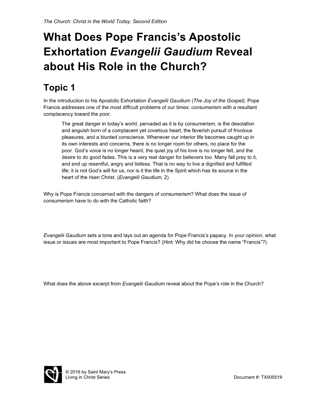 What Does Pope Francis's Apostolic Exhortation Evangelii Gaudium