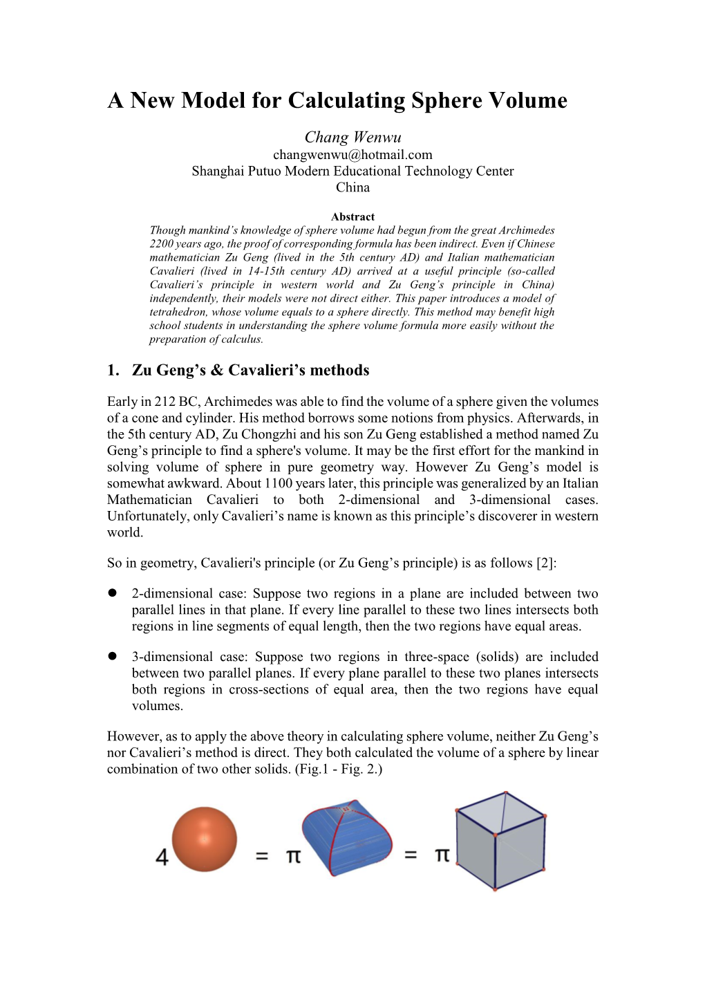 A New Model for Calculating Sphere Volume