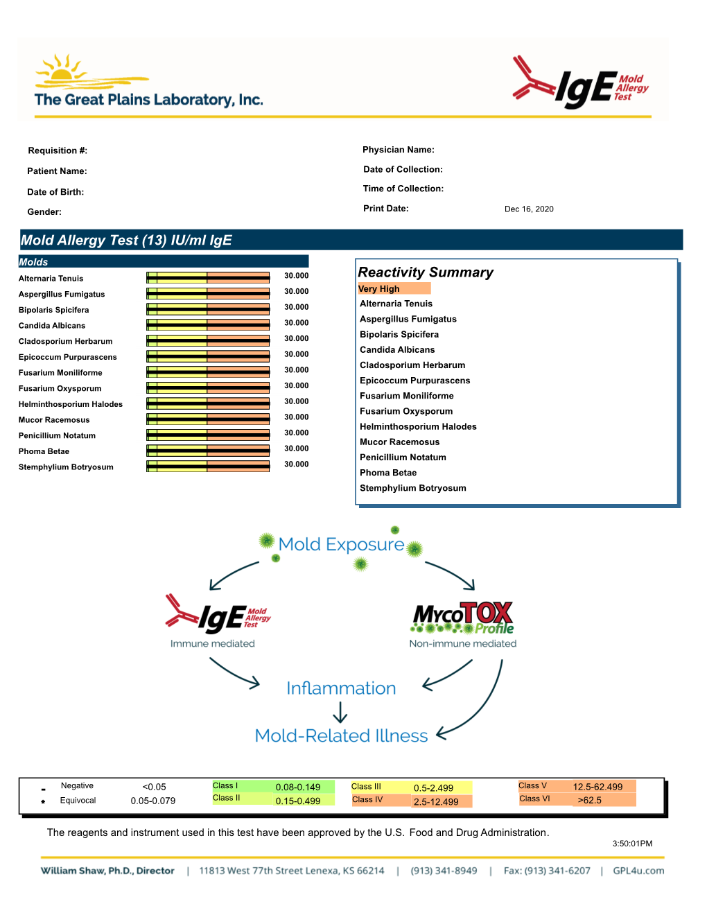 Mold Allergy Test