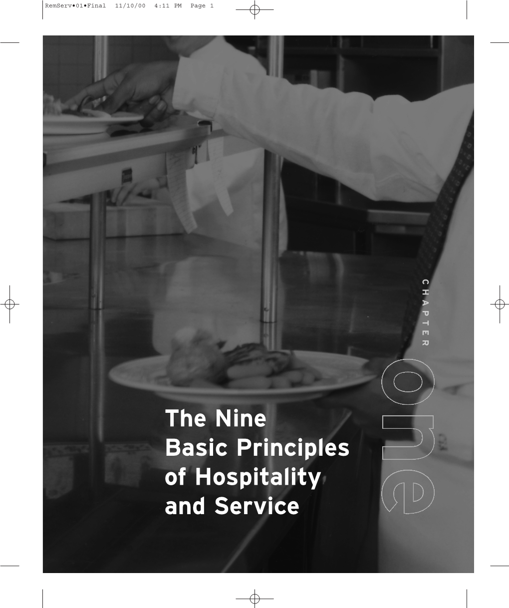 The Nine Basic Principles of Hospitality and Service Remserv•01•Final 11/10/00 4:11 PM Page 2