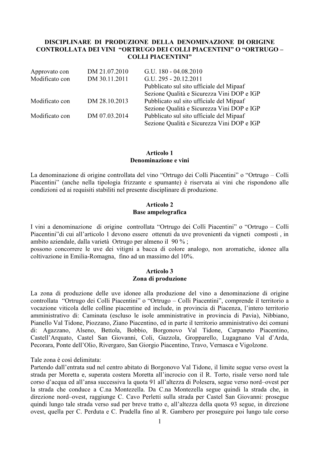 Ministero Delle Politiche Agricole Alimentari E Forestali, Ai Sensi Dell’Articolo 13 Del Decreto Legislativo N