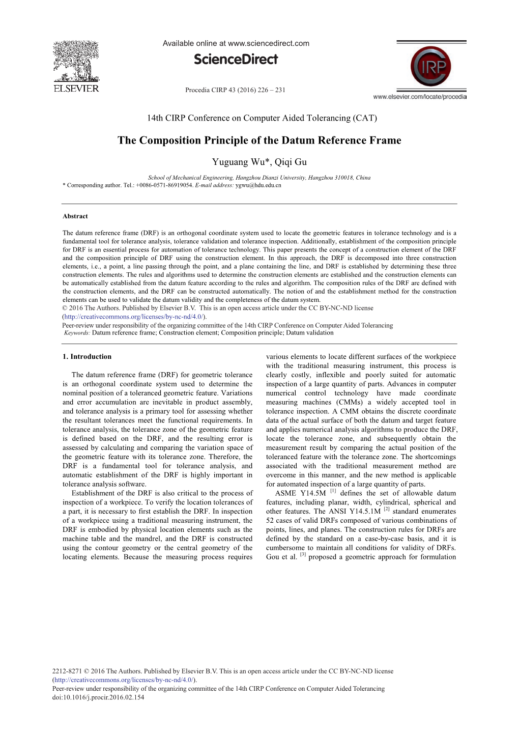 The Composition Principle of the Datum Reference Frame