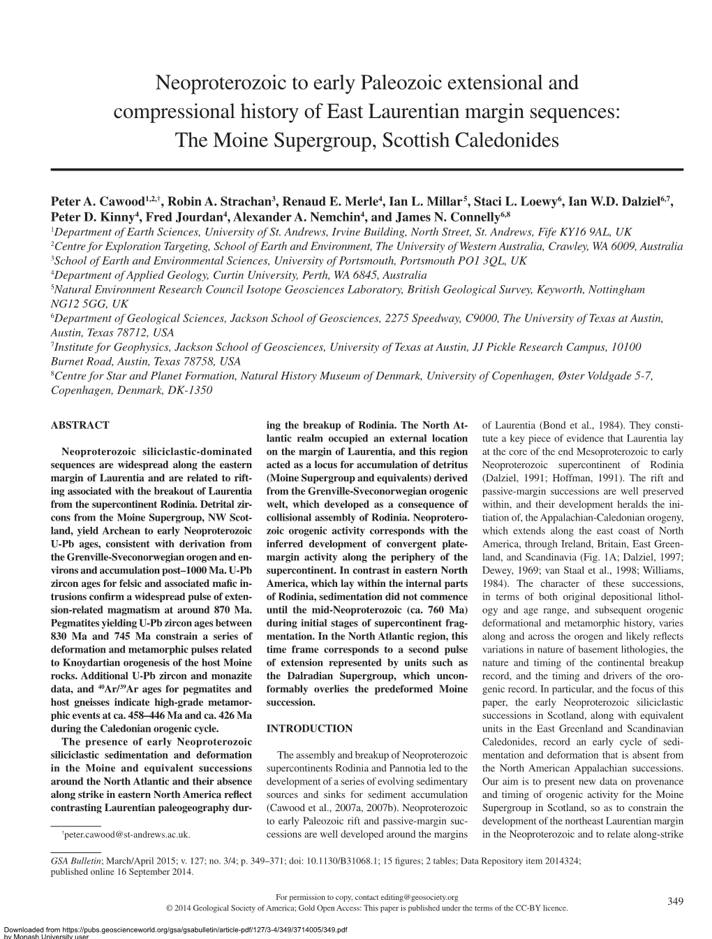 Neoproterozoic to Early Paleozoic Extensional and Compressional History of East Laurentian Margin Sequences: the Moine Supergroup, Scottish Caledonides