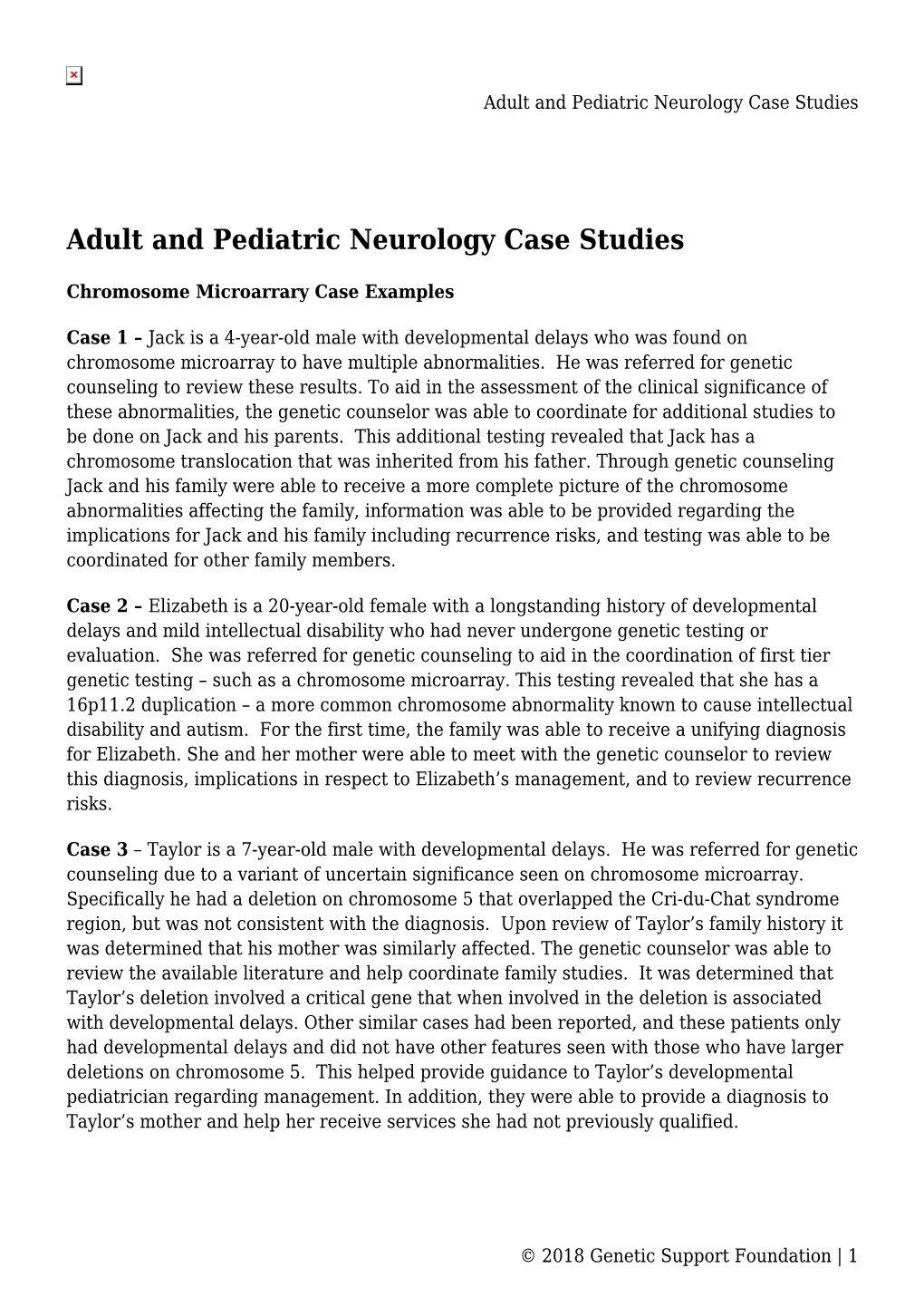 Adult and Pediatric Neurology Case Studies