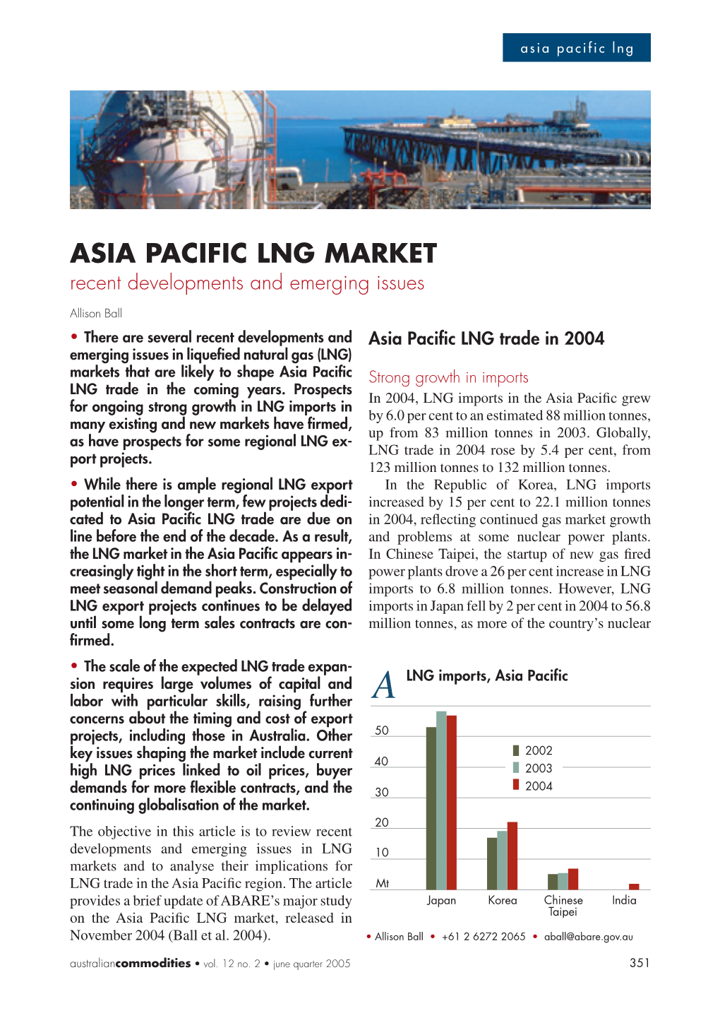 ASIA PACIFIC LNG MARKET Recent Developments and Emerging Issues