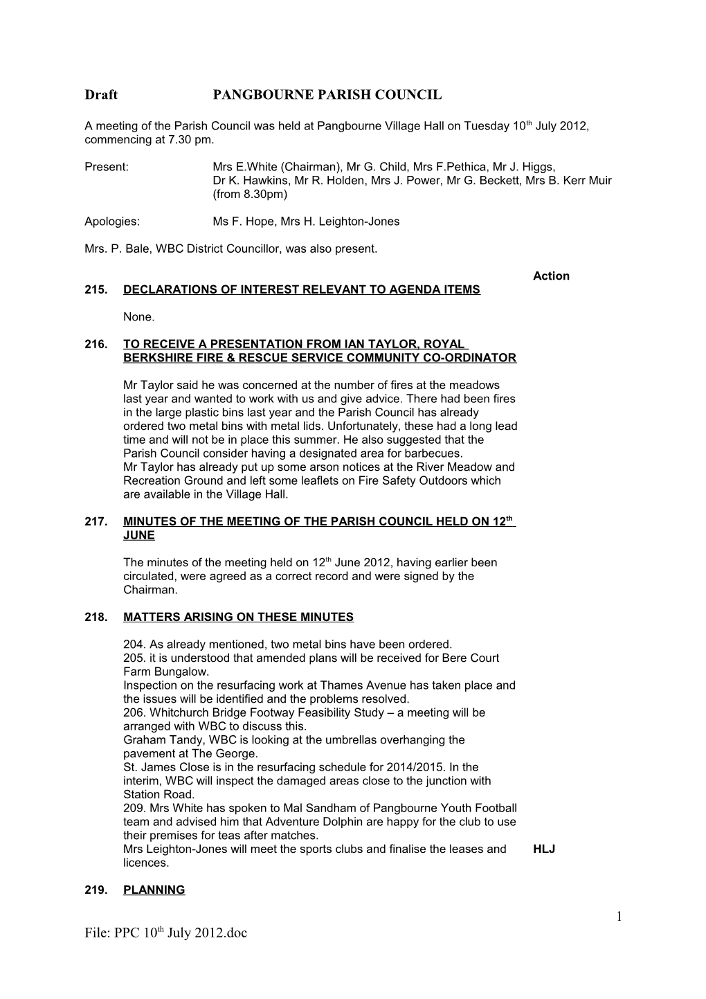 Pangbourne Parish Council