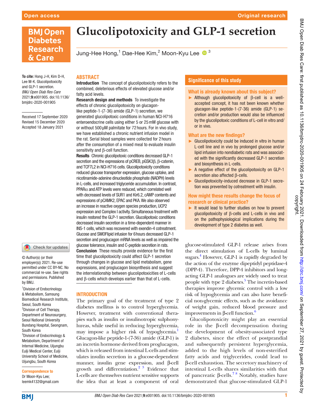 Glucolipotoxicity and GLP-1 Secretion