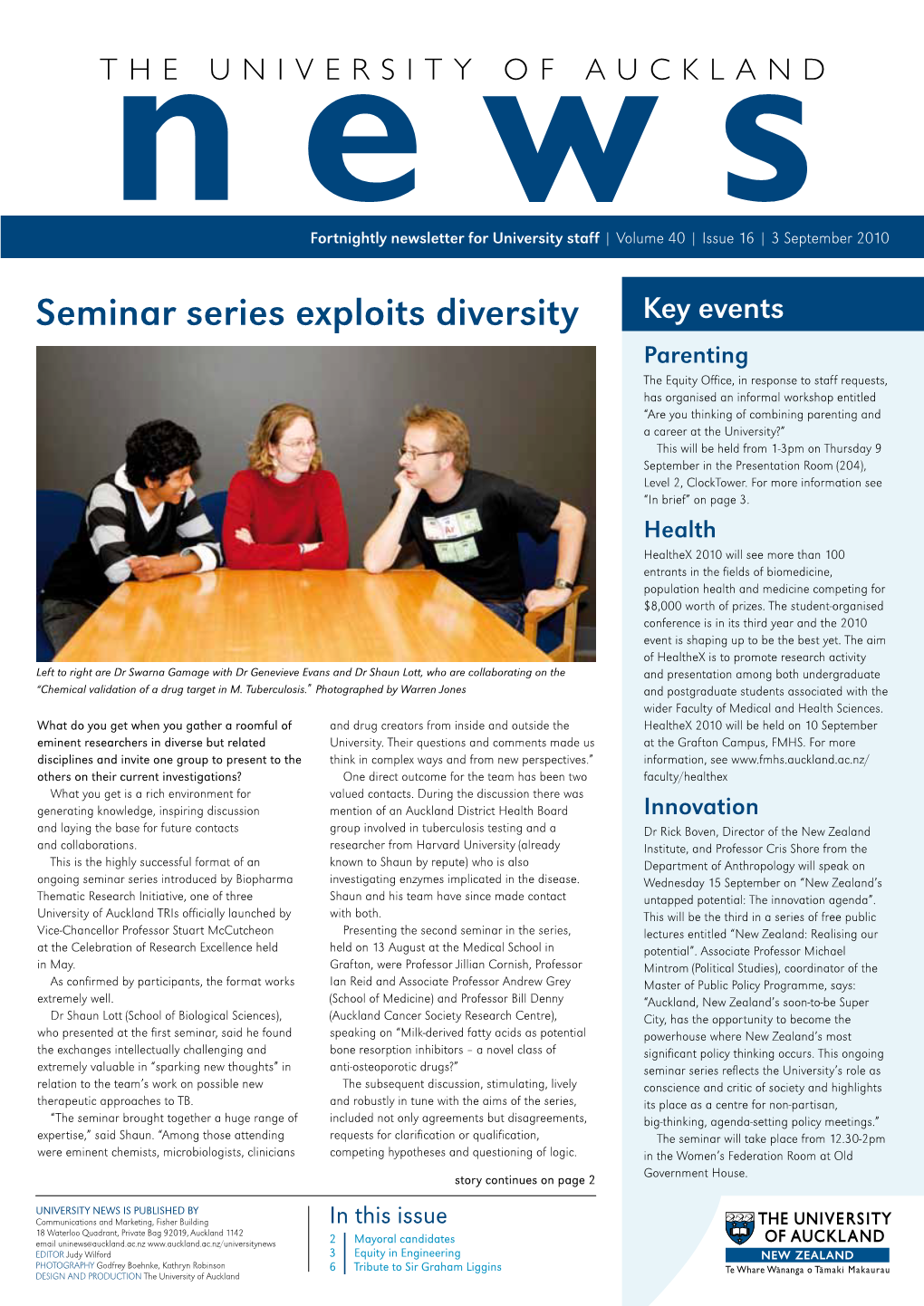 Seminar Series Exploits Diversity