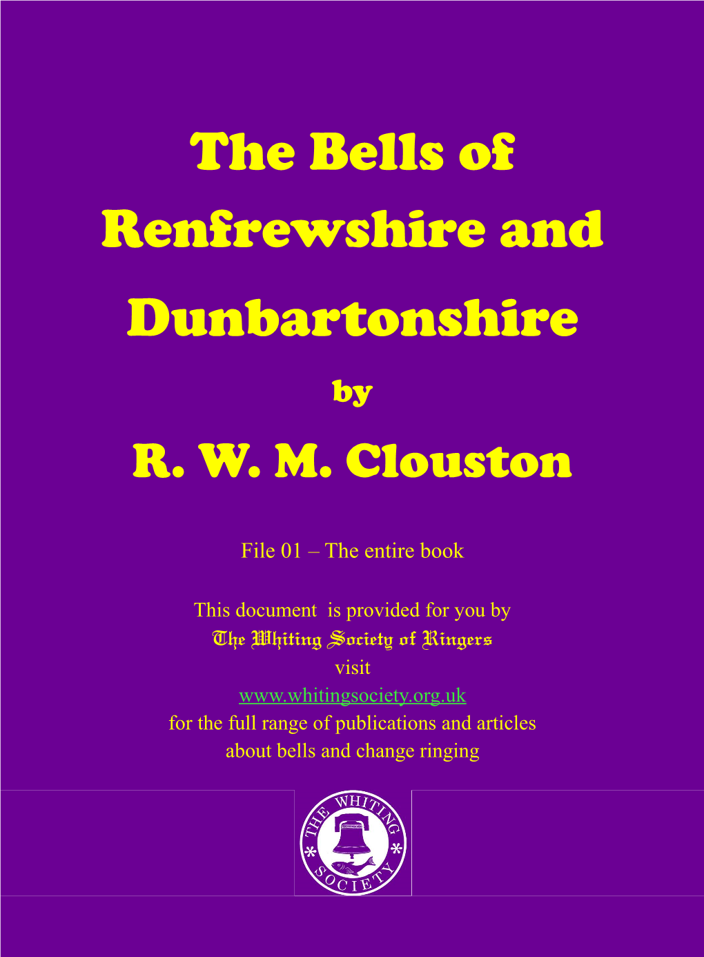 The Bells of Renfrewshire and Dunbartonshire by R