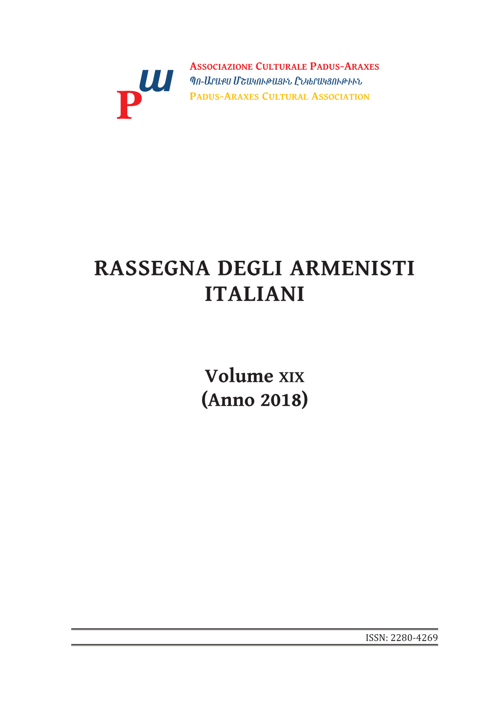 Rassegna Degli Armenisti Italiani