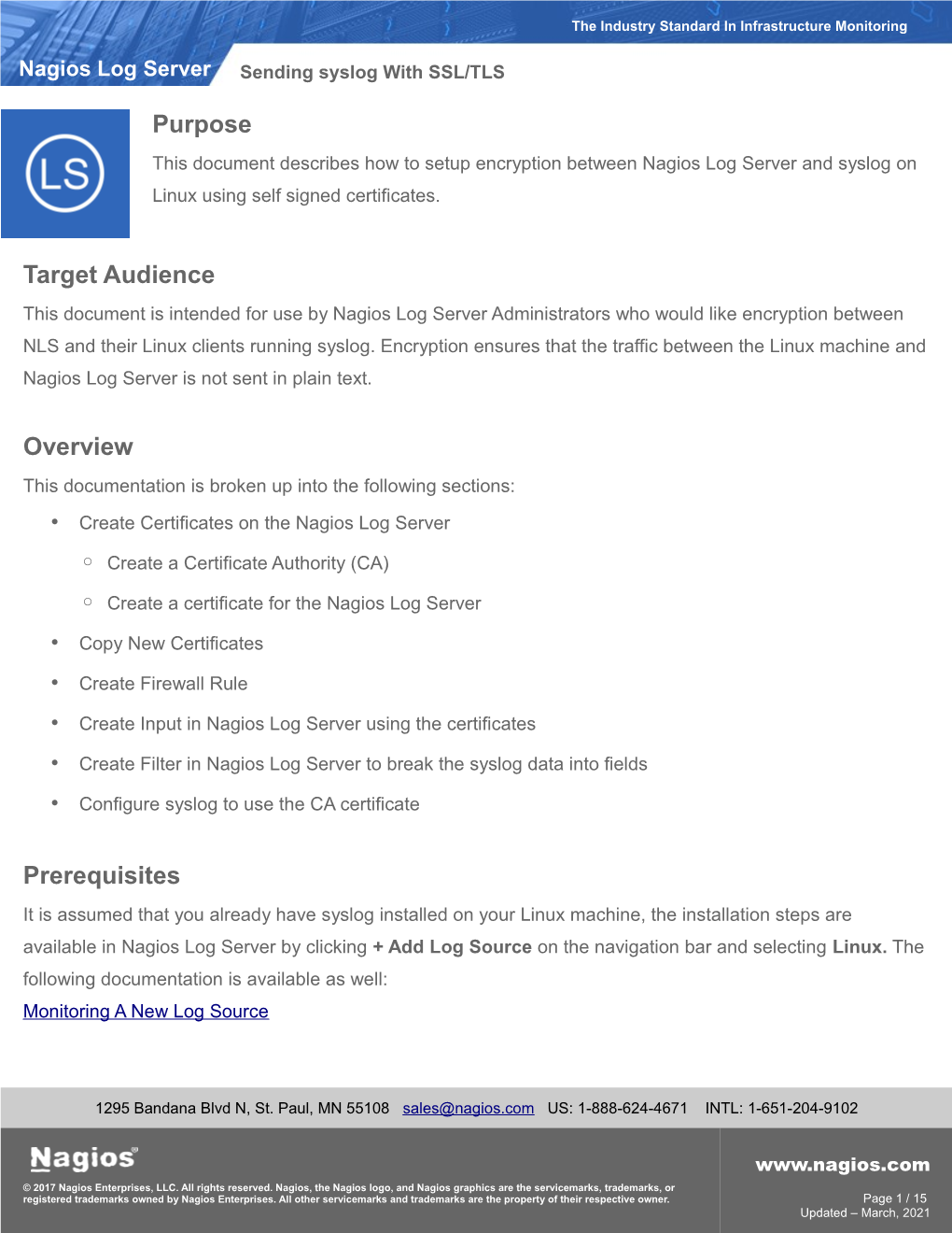 Nagios Log Server – Sending Syslog with SSL/TLS