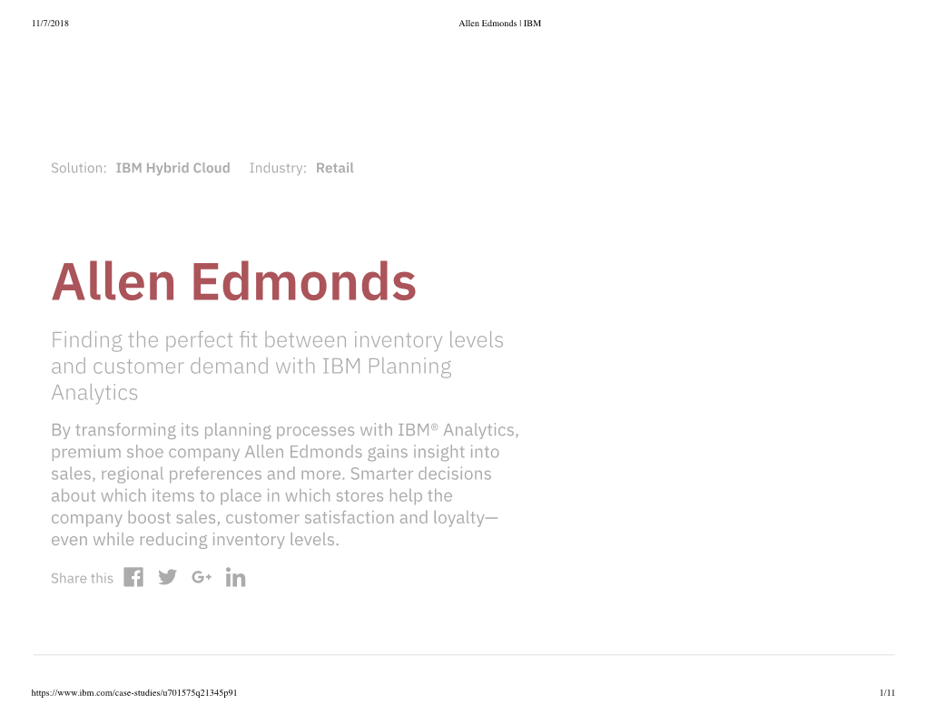 Allen Edmonds | IBM