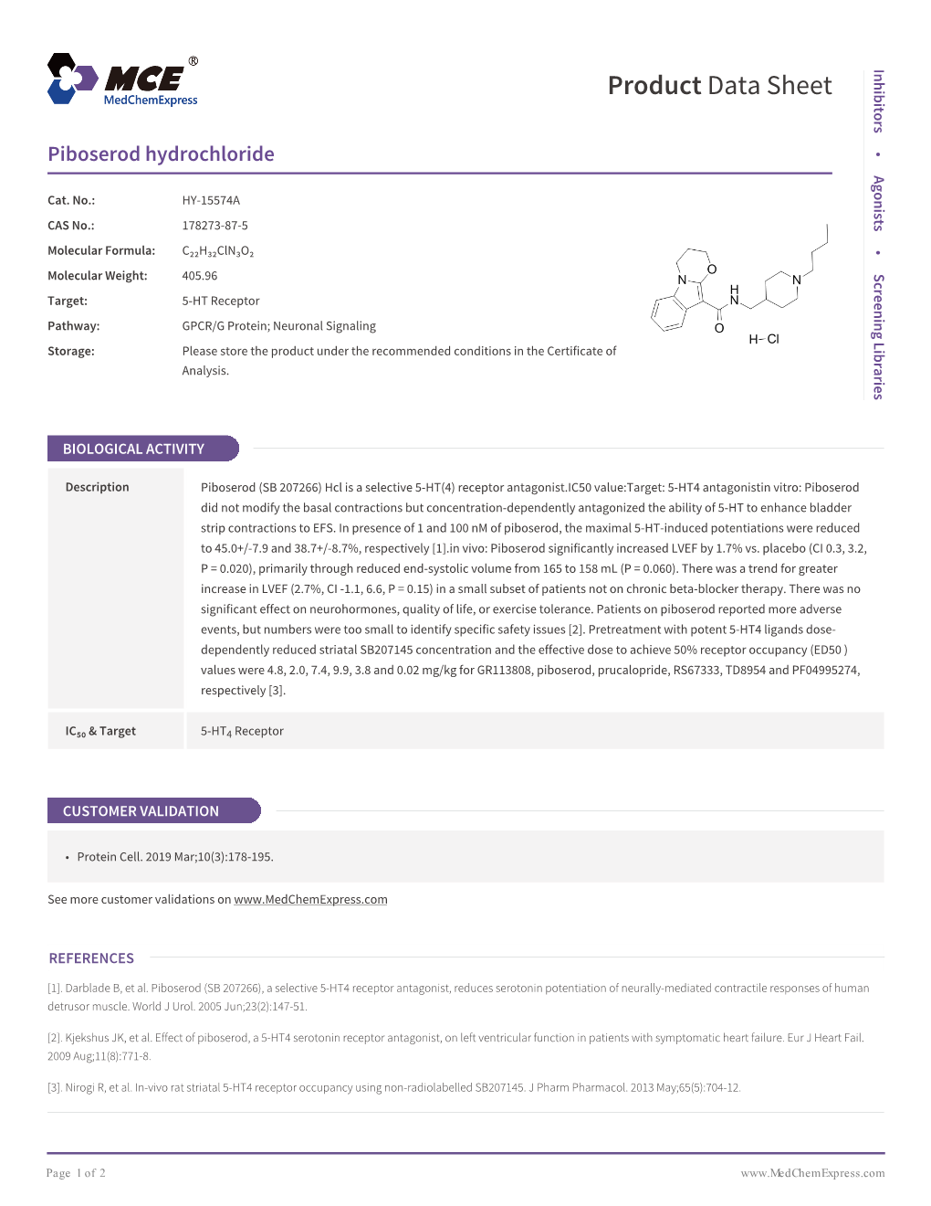 Piboserod Hydrochloride | Medchemexpress