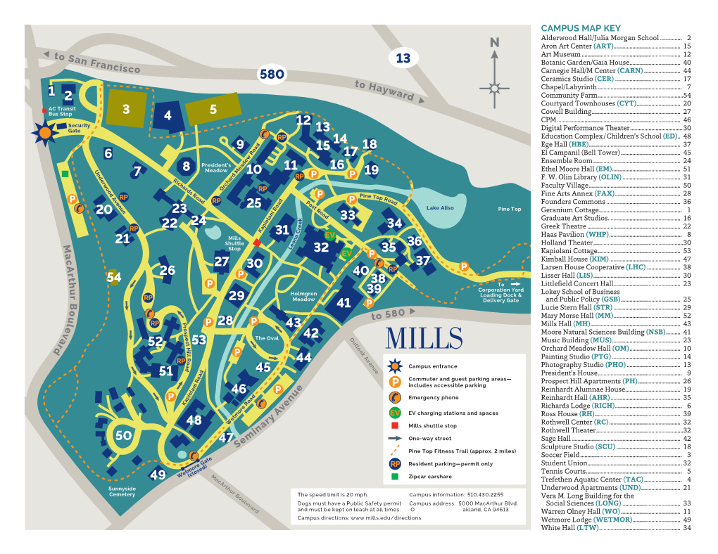 CAMPUS MAP KEY Alderwood Hall/Julia Morgan School