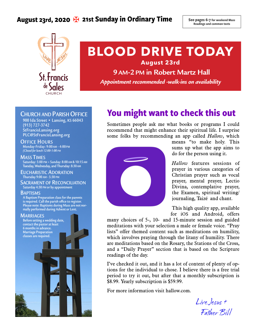 BLOOD DRIVE TODAY August 23Rd