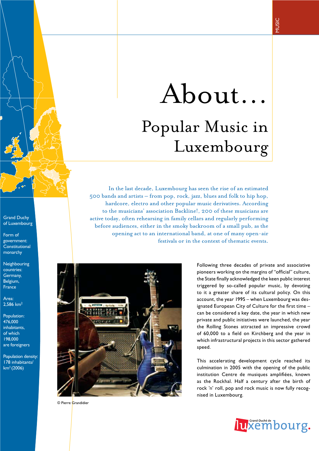 About… Popular Music in Luxembourg