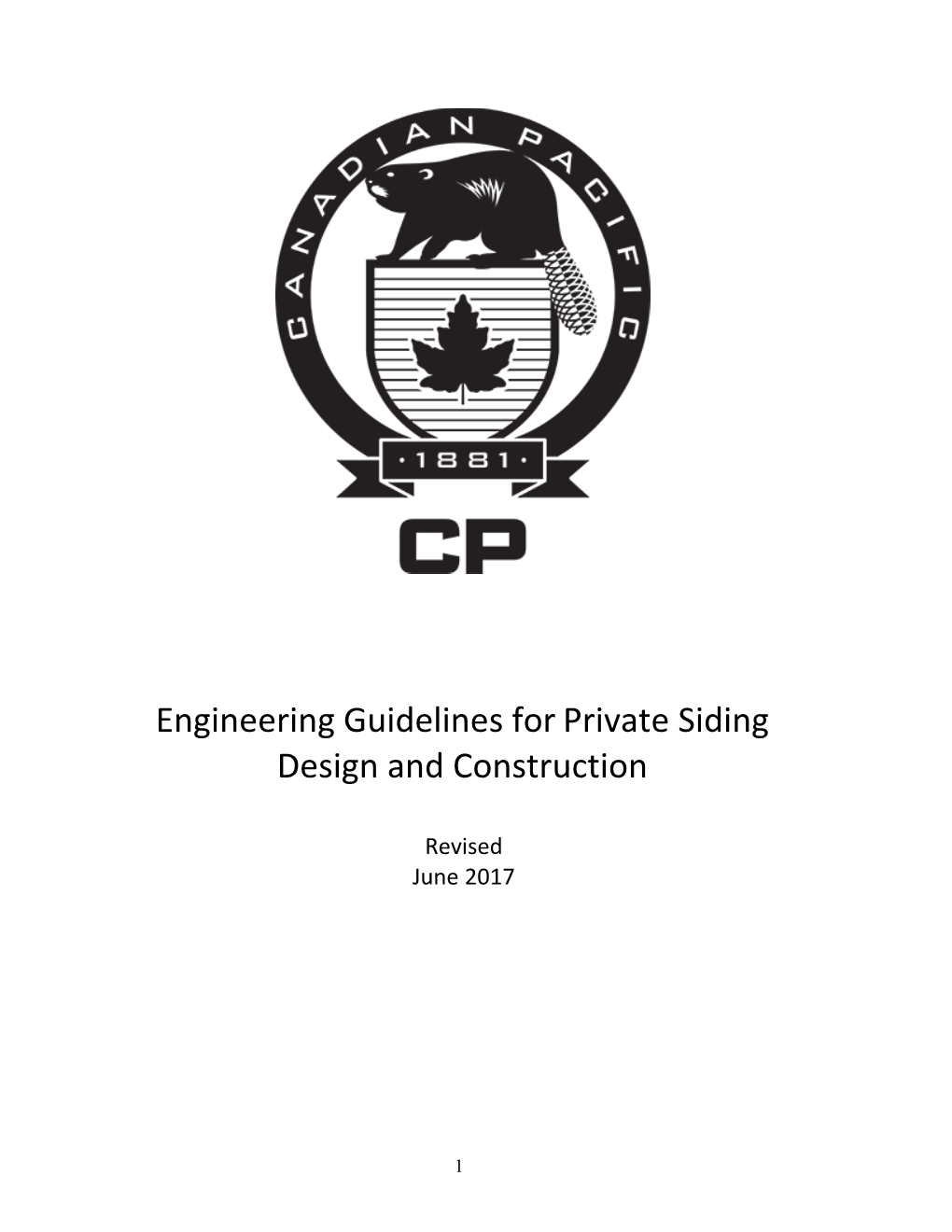 Engineering Guidelines for Private Siding Design and Construction