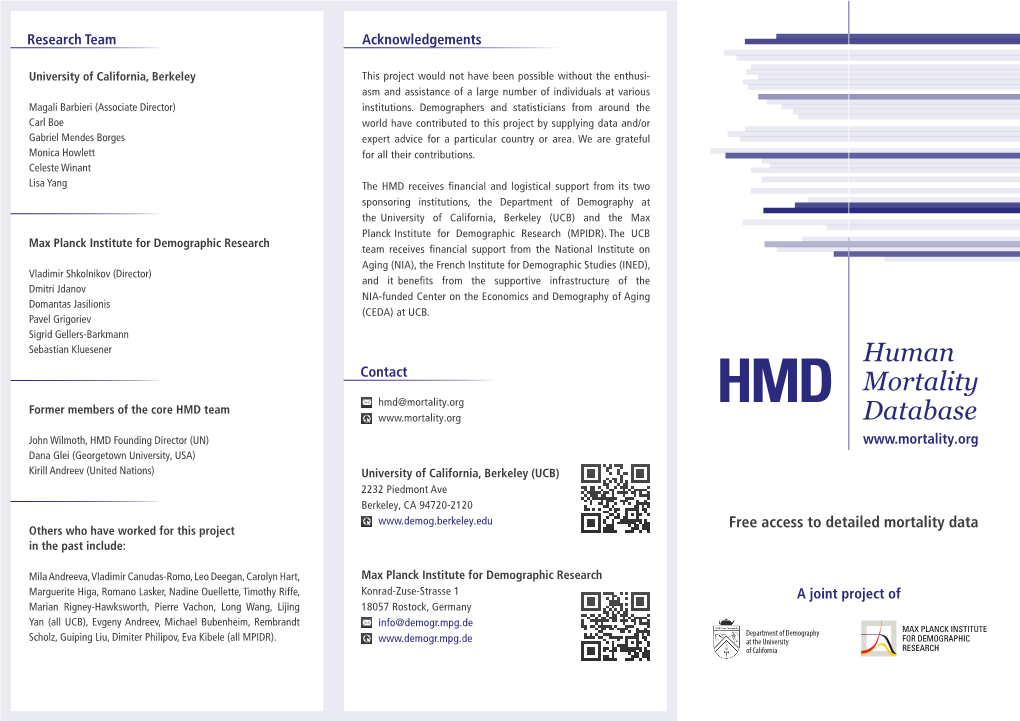 Human Mortality Database (HMD)