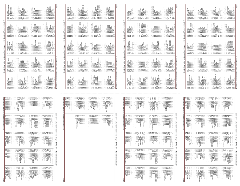 Booths (Alphabetically)