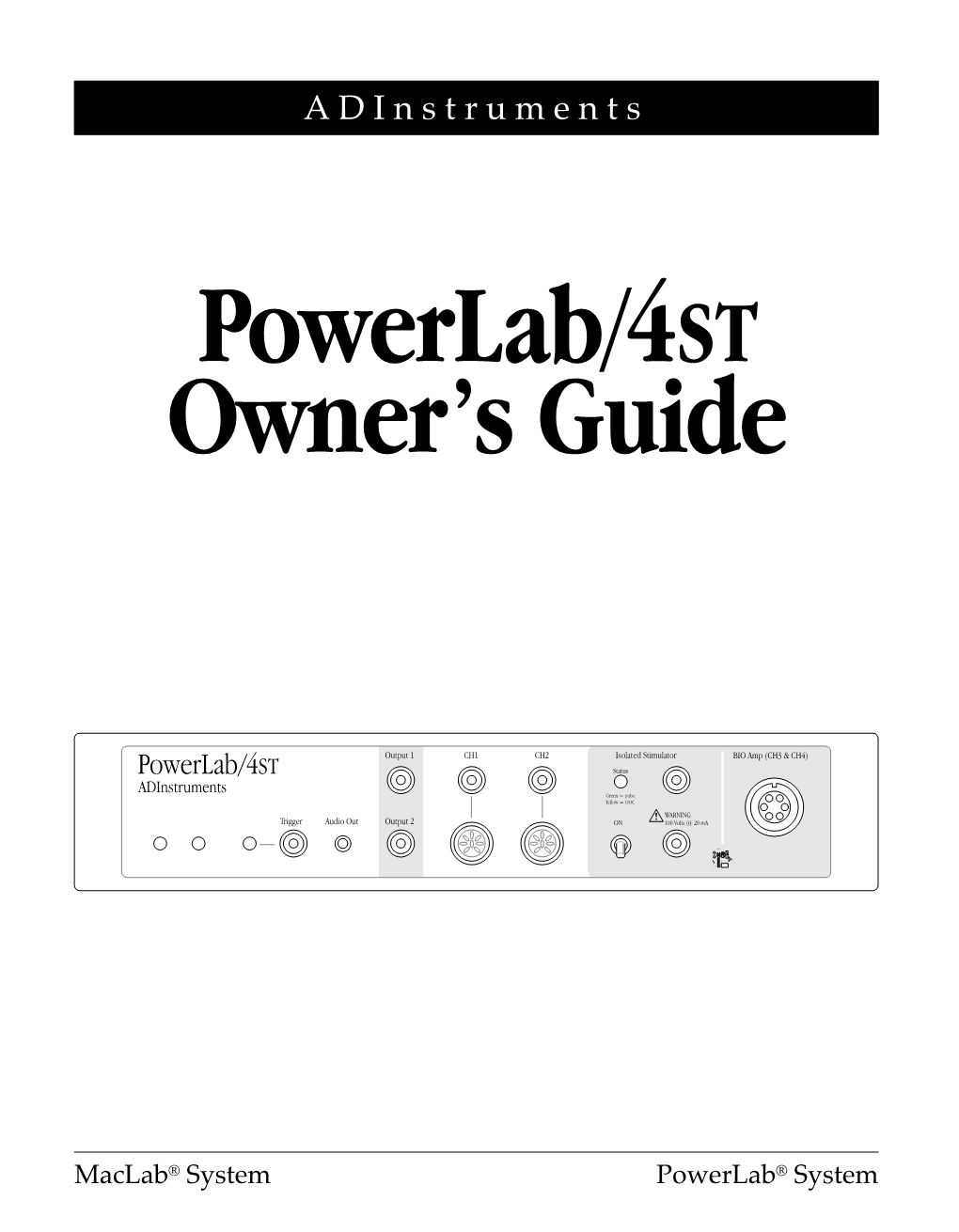 Powerlab/4ST Owner's Guide
