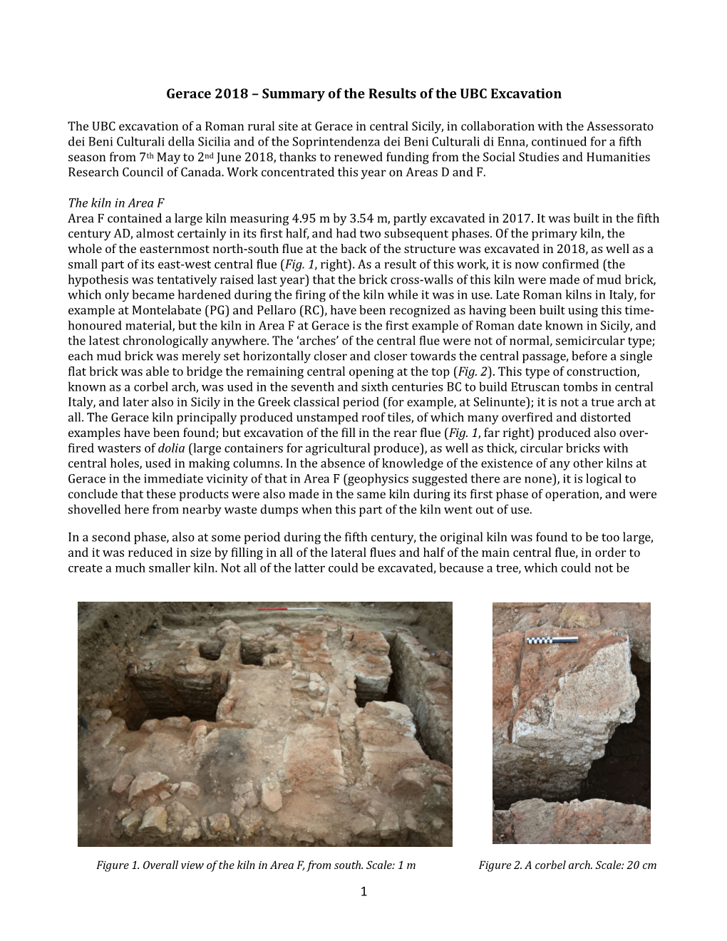 The UBC Excavation of a Roman Rural Site at Gerace in Central Sicily, In