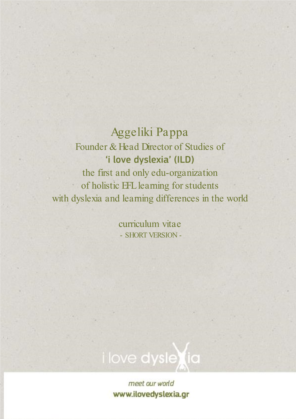 Aggeliki Pappa Founder & Head Director of Studies Of