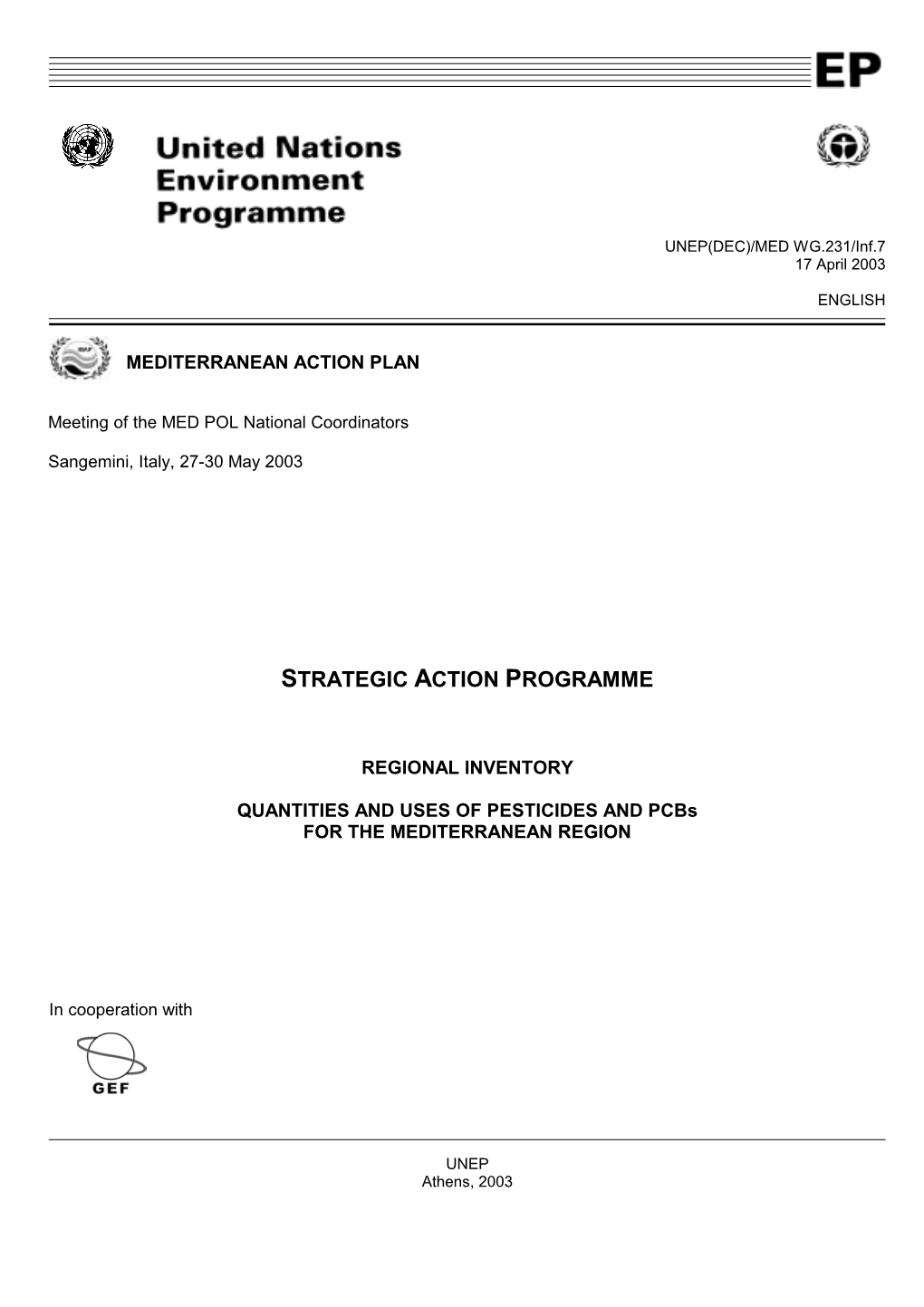 Strategic Action Programme