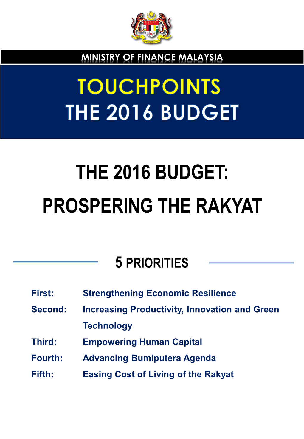 The 2016 Budget