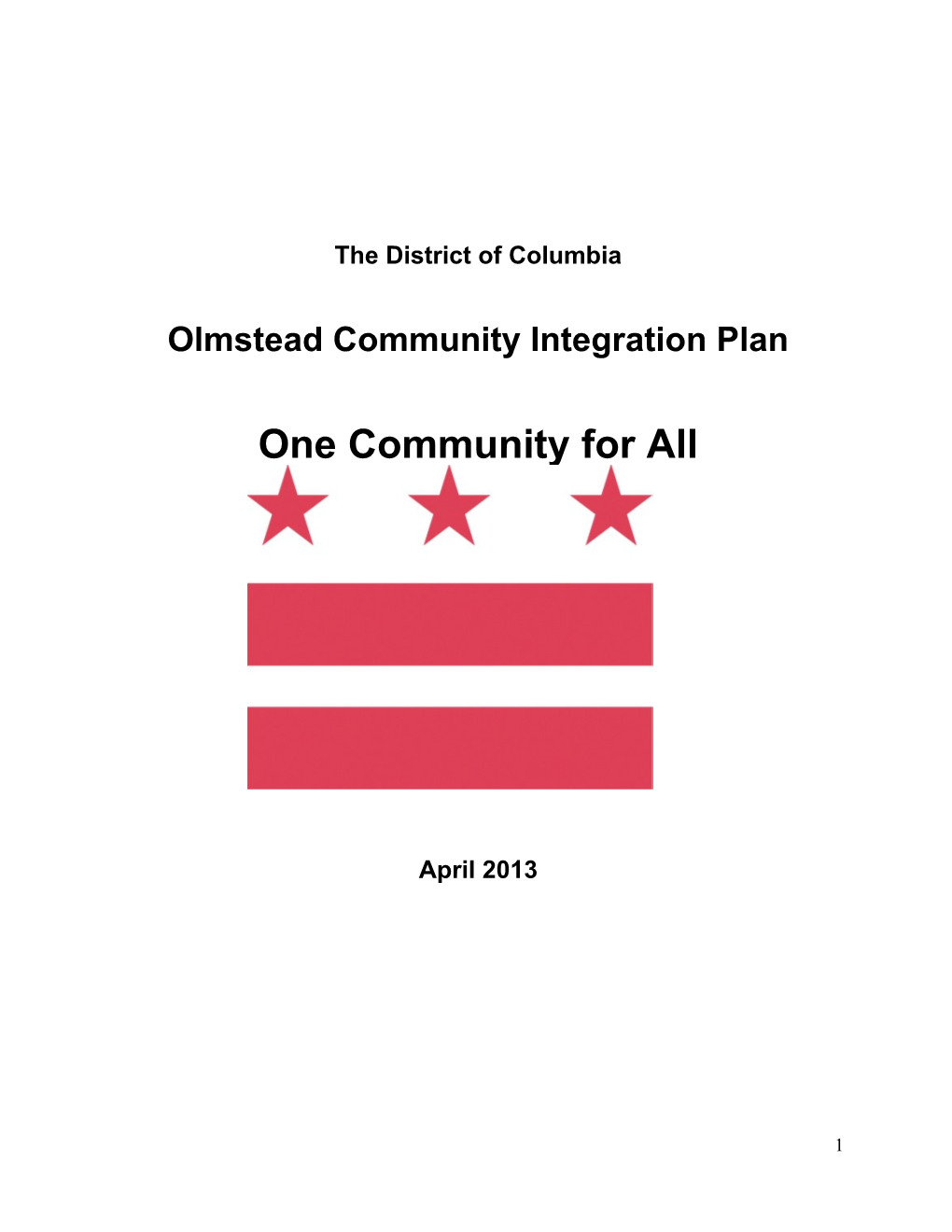 Olmstead Community Integration Plan s1