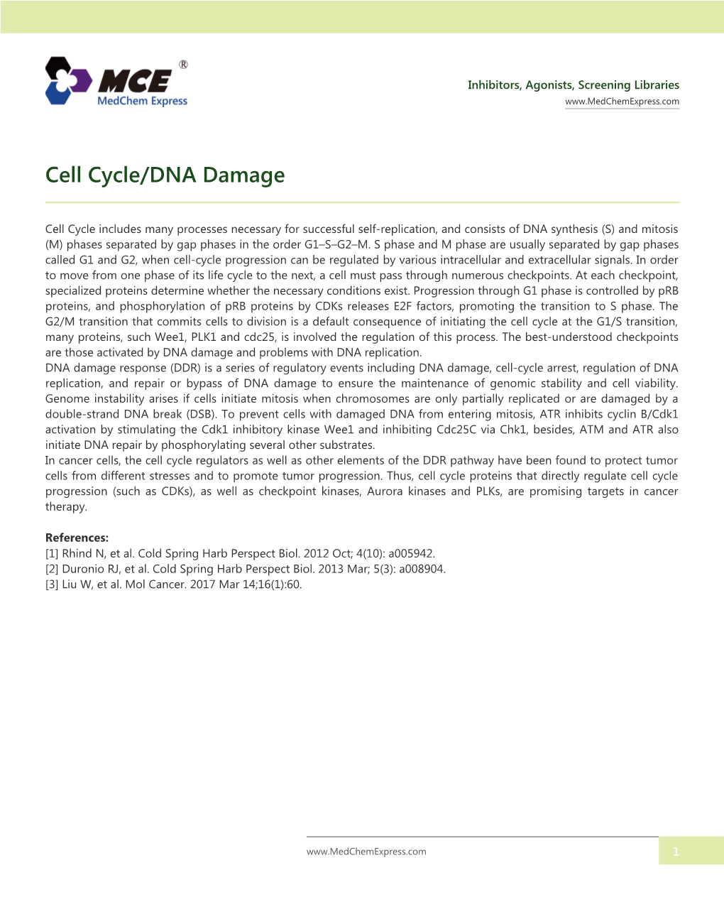 Cell Cycle/DNA Damage