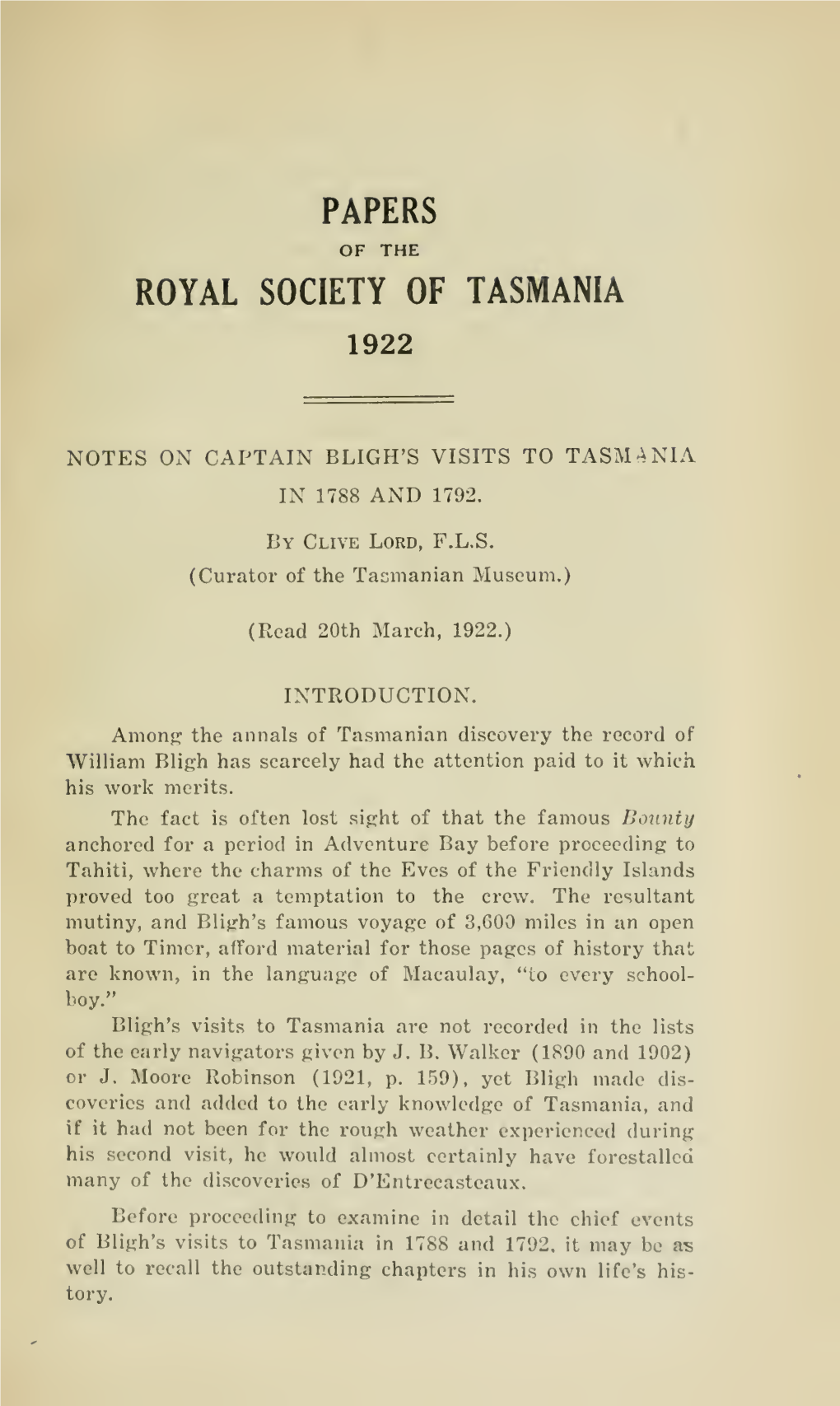 Papers and Proceedings of the Royal Society of Tasmania for 1890