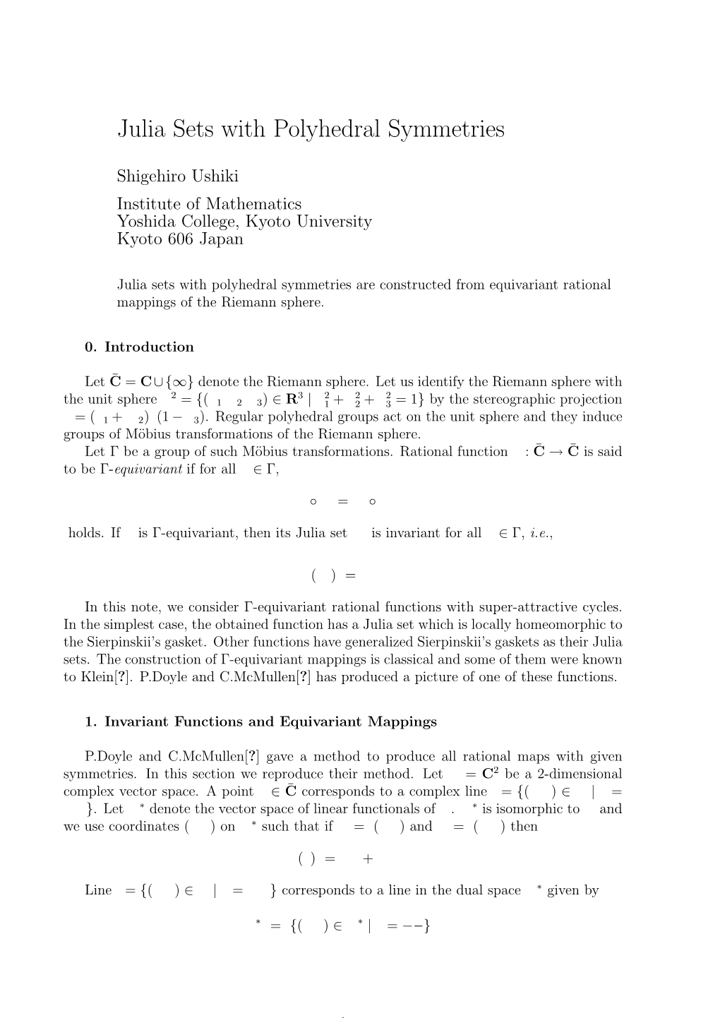 Julia Sets with Polyhedral Symmetries