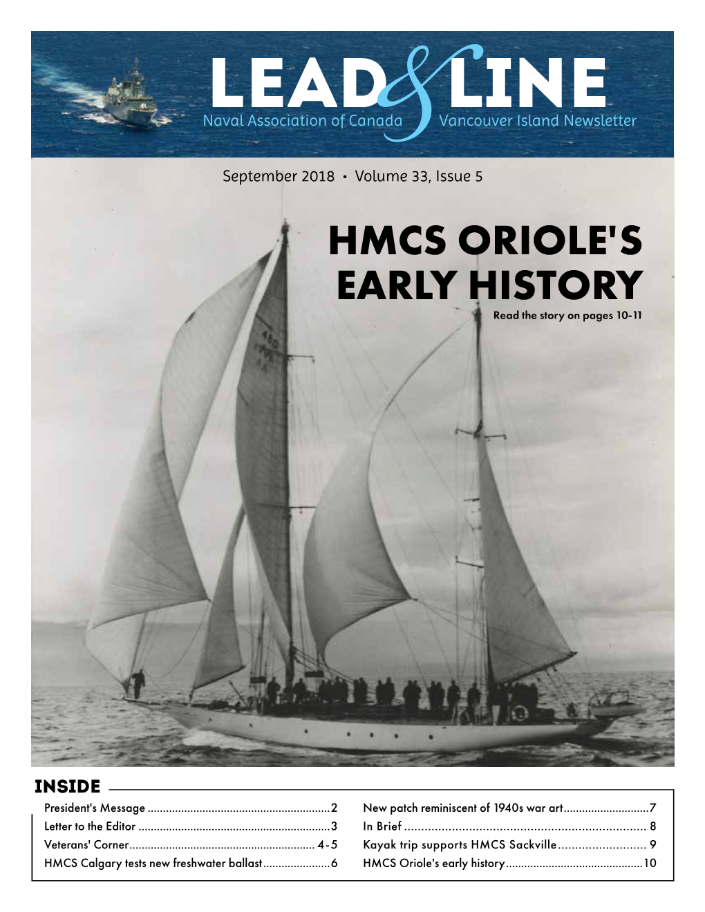 Lead Line Naval Association of Canada Vancouver Island Newsletter