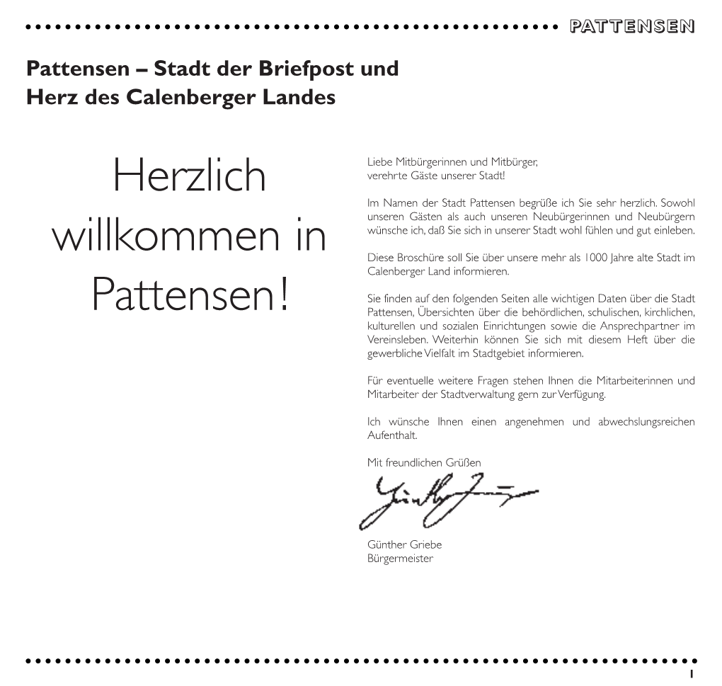 Herzlich Willkommen in Pattensen!