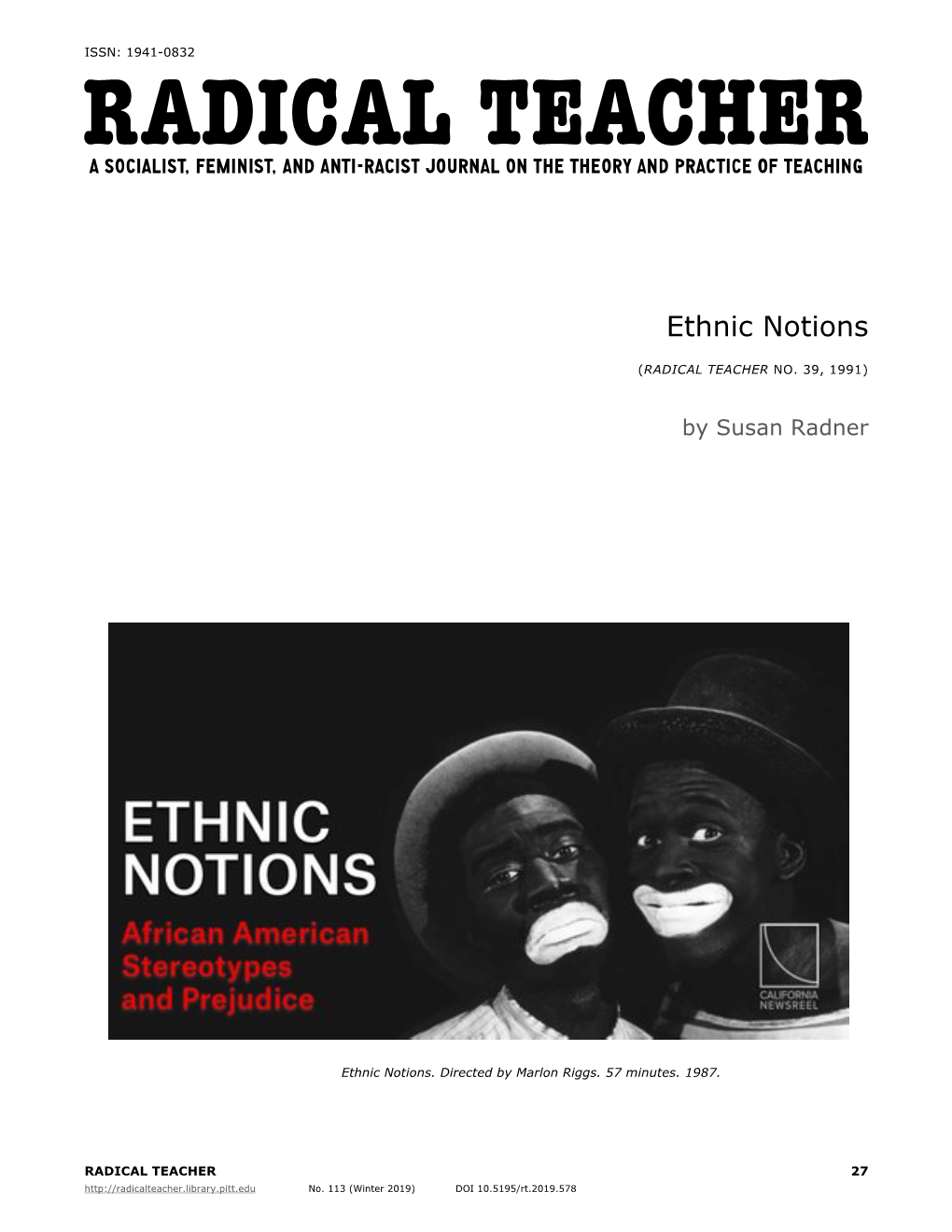 Ethnic Notions