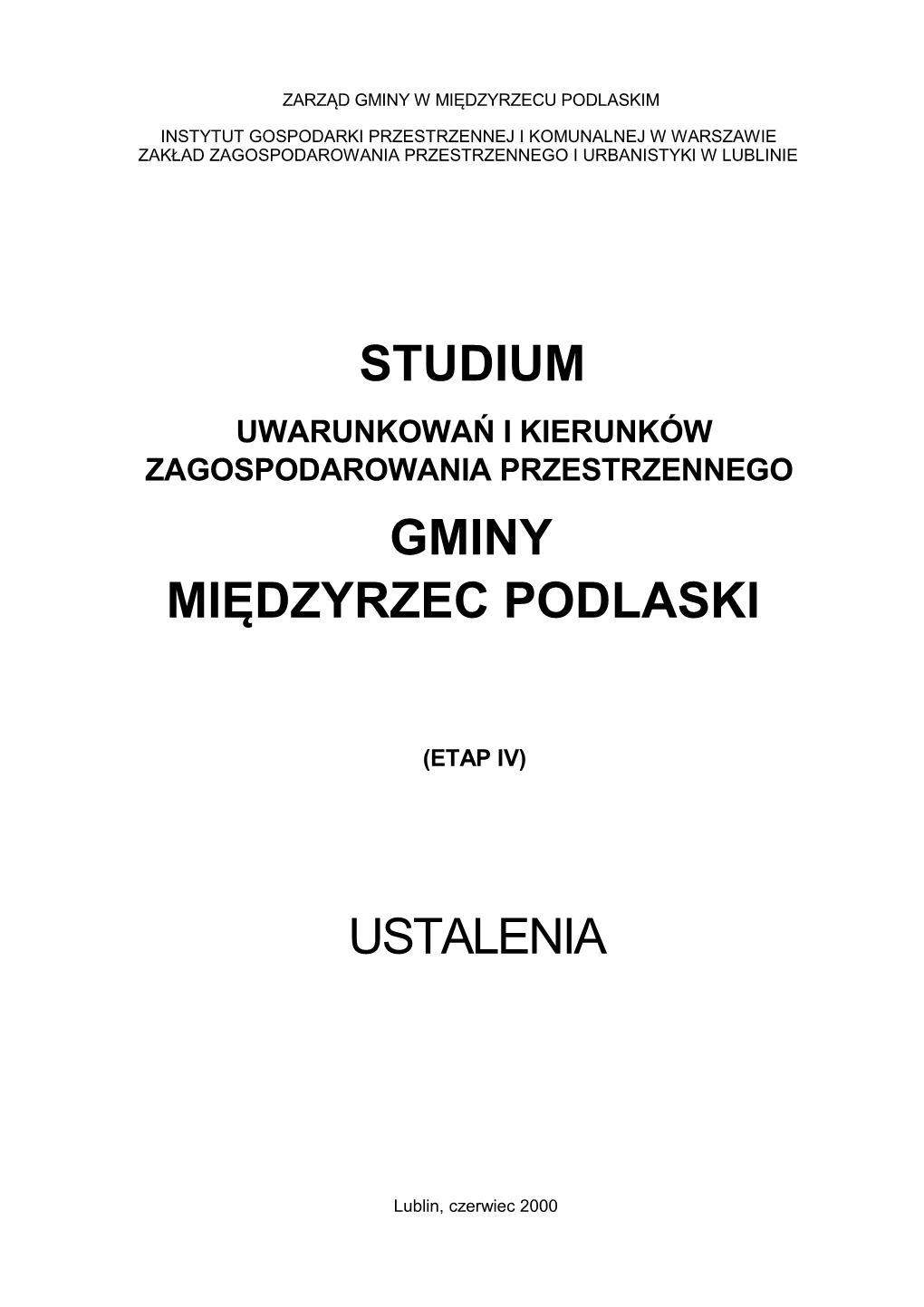 Studium Uwarunkowań I Kierunków