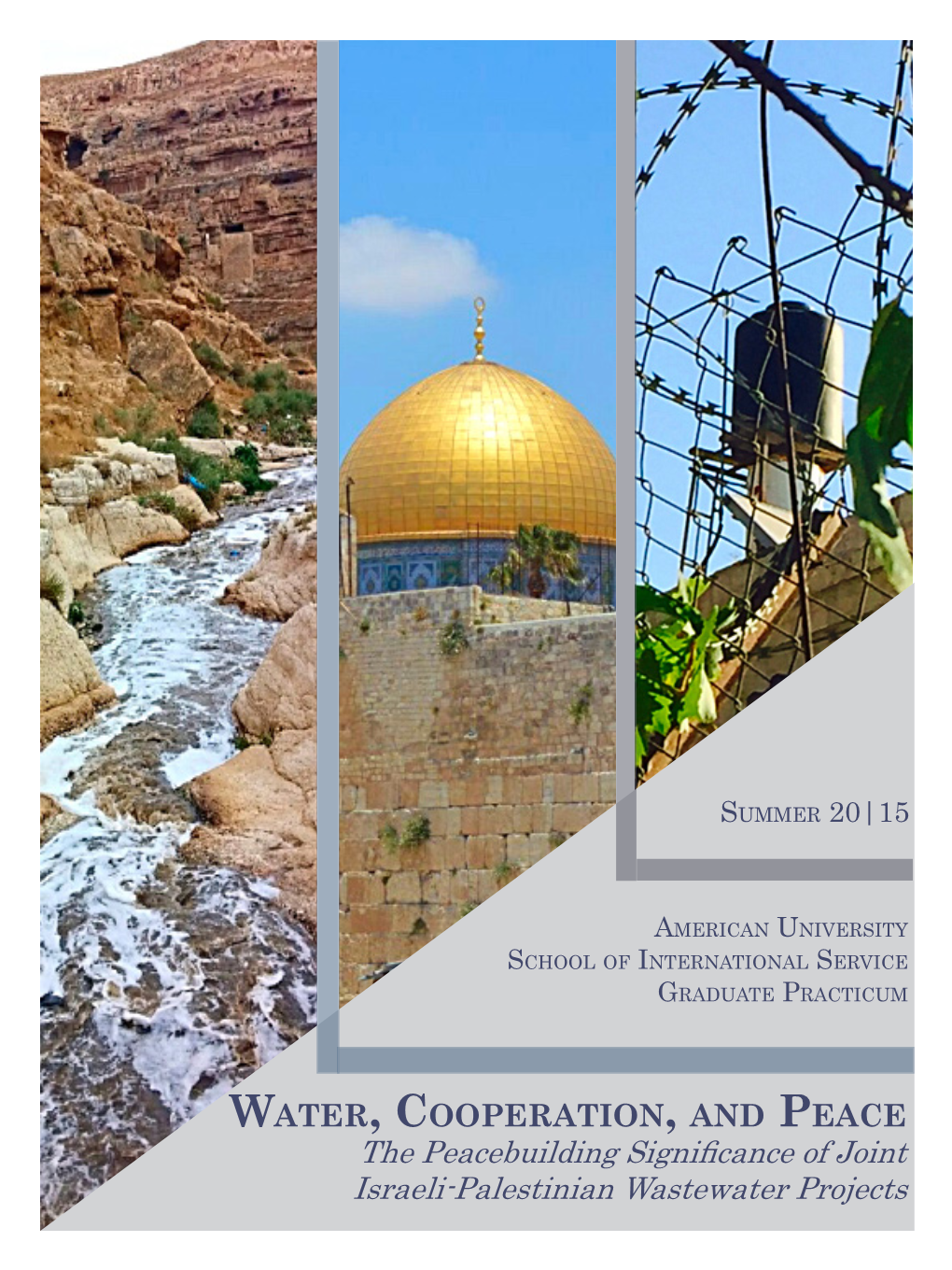 Water, Cooperation, and Peace: the Peacebuilding Significance of Joint Israeli-Palestinian Wastewater Projects ACKNOWLEDGEMENTS