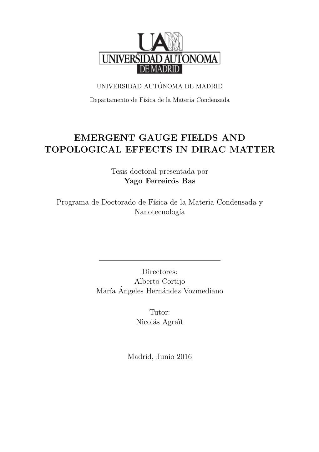 Emergent Gauge Fields and Topological Effects in Dirac Matter