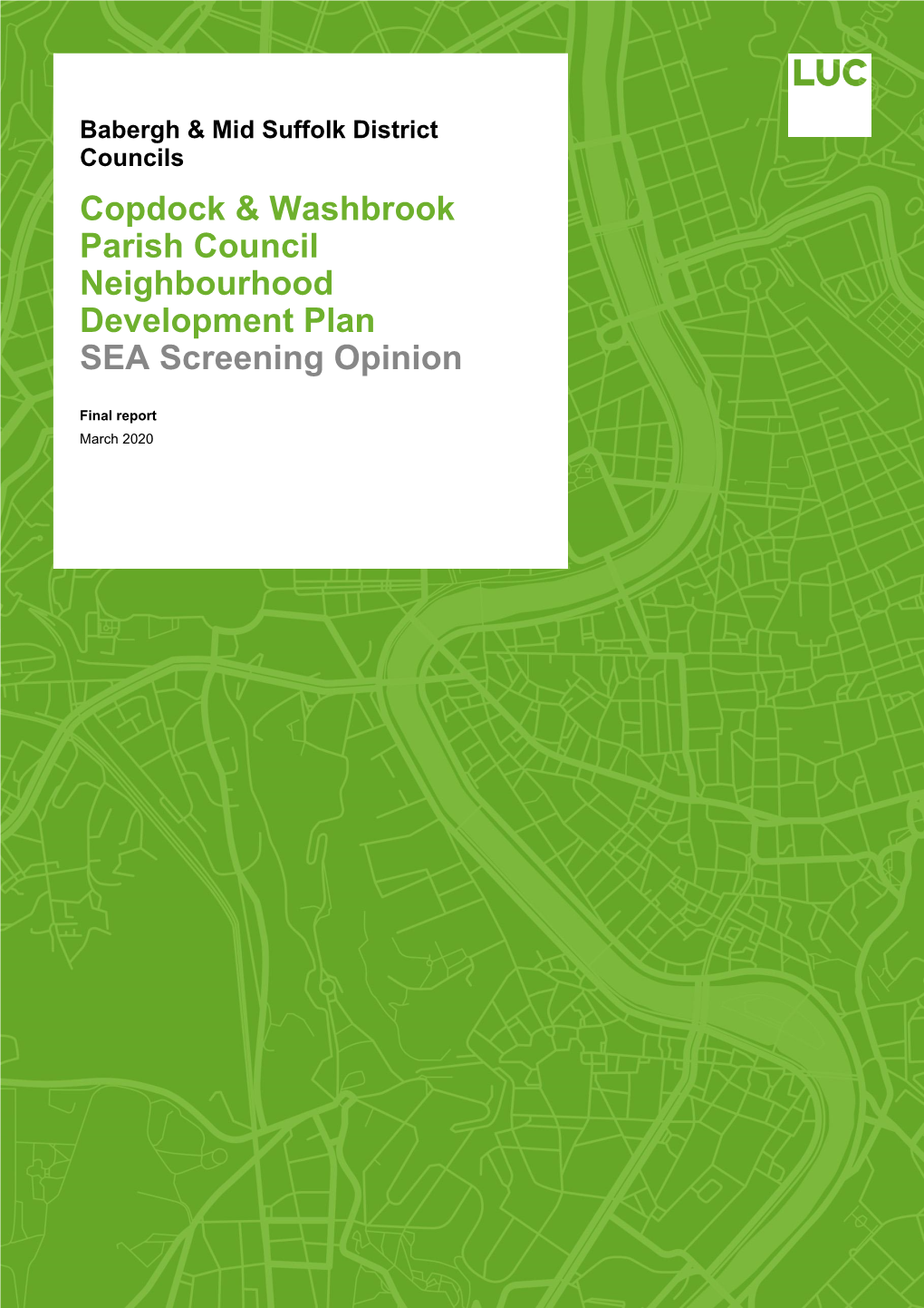 Copdock & Washbrook Parish Council Neighbourhood Development Plan