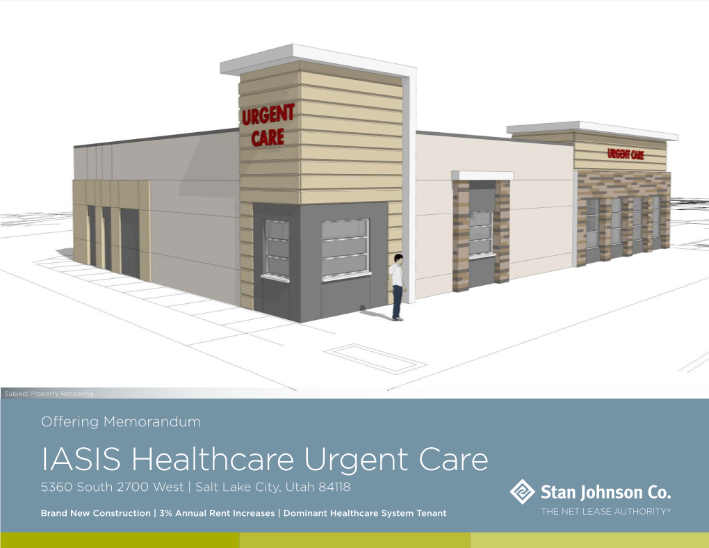 IASIS Healthcare Urgent Care 5360 South 2700 West | Salt Lake City, Utah 84118