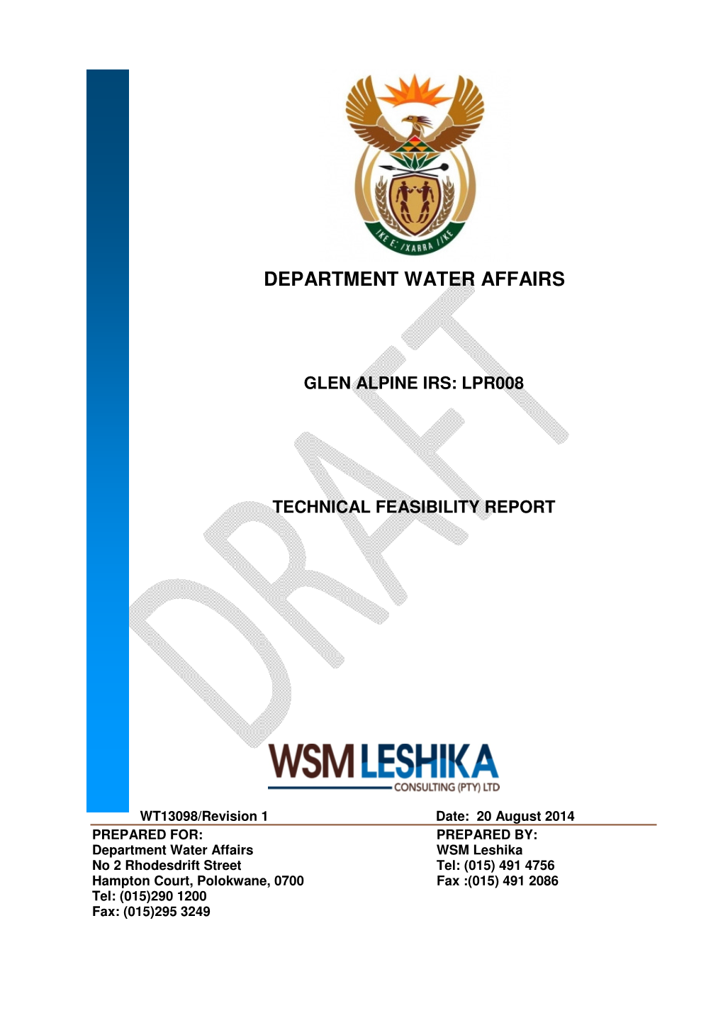Glen Alpine IRS Technical Feasibility Report
