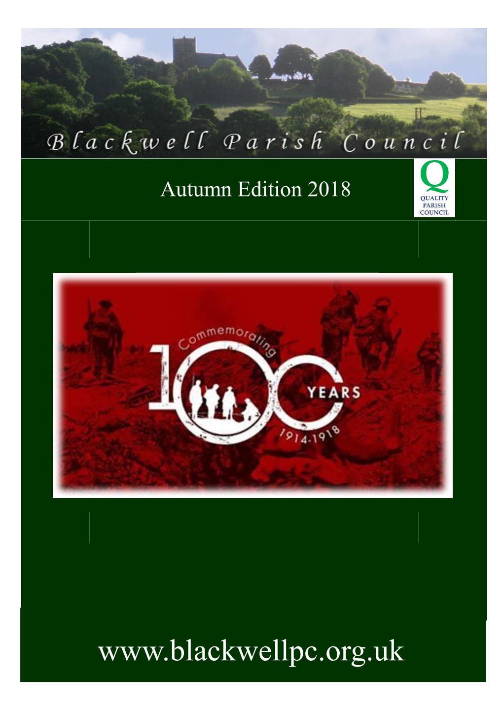 Blackwell Parish Newsletter Autumn Edition 2018