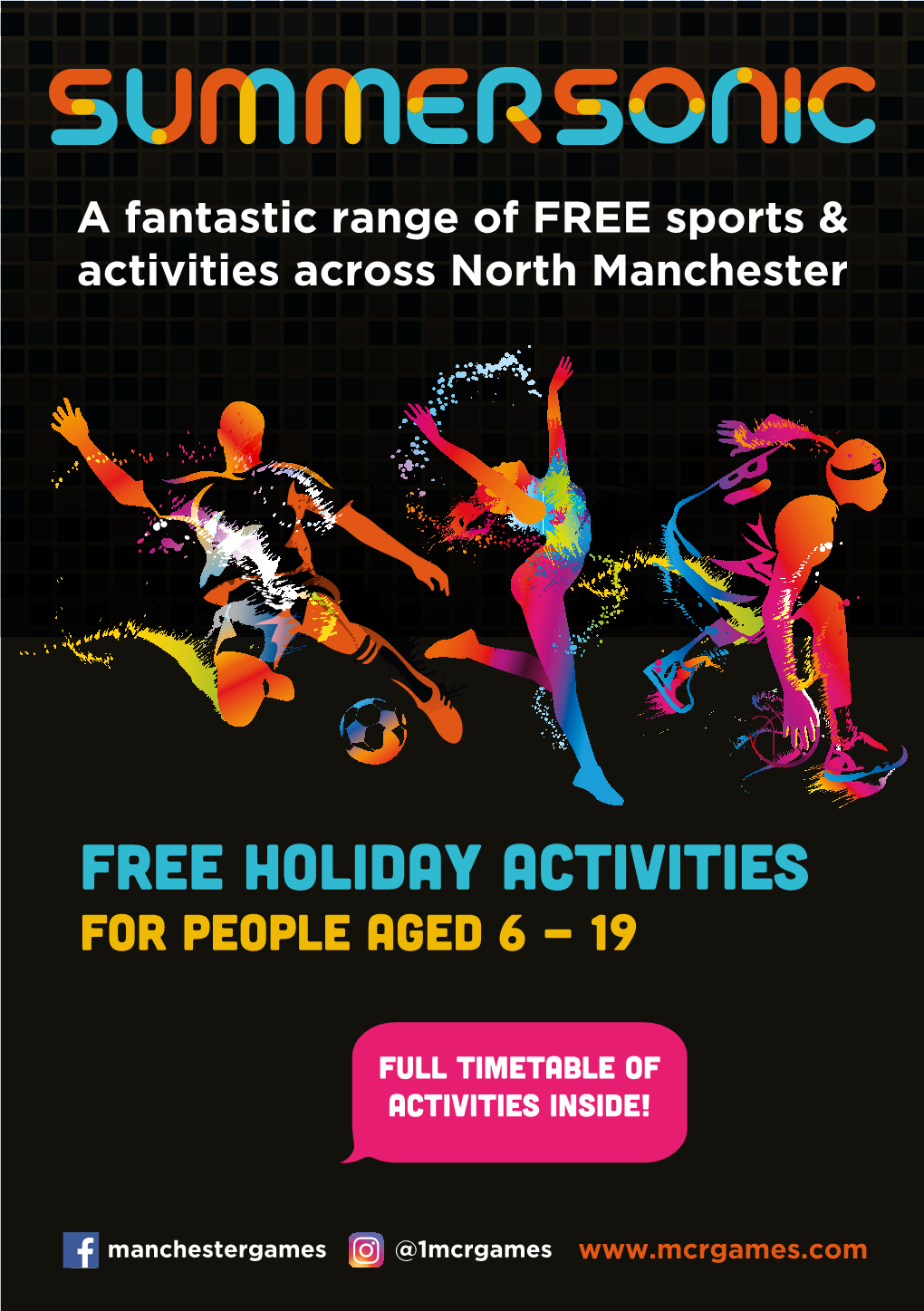 Free Holiday Activities for People Aged 6 - 19