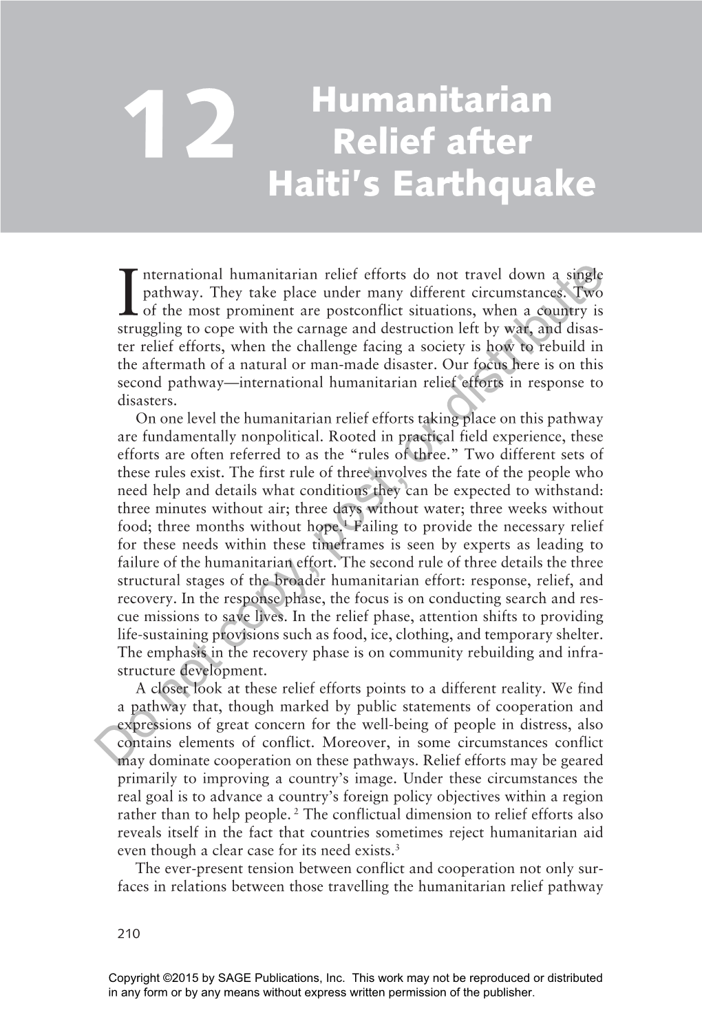 Humanitarian Relief After Haiti's Earthquake