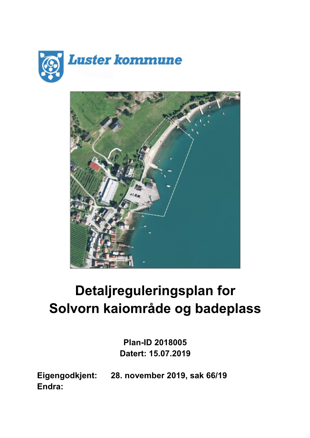 Detaljreguleringsplan for Solvorn Kaiområde Og Badeplass