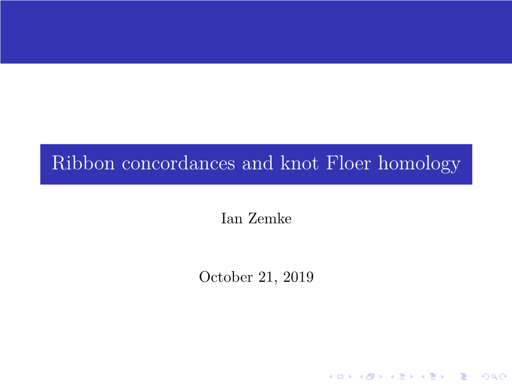 Ribbon Concordances and Knot Floer Homology