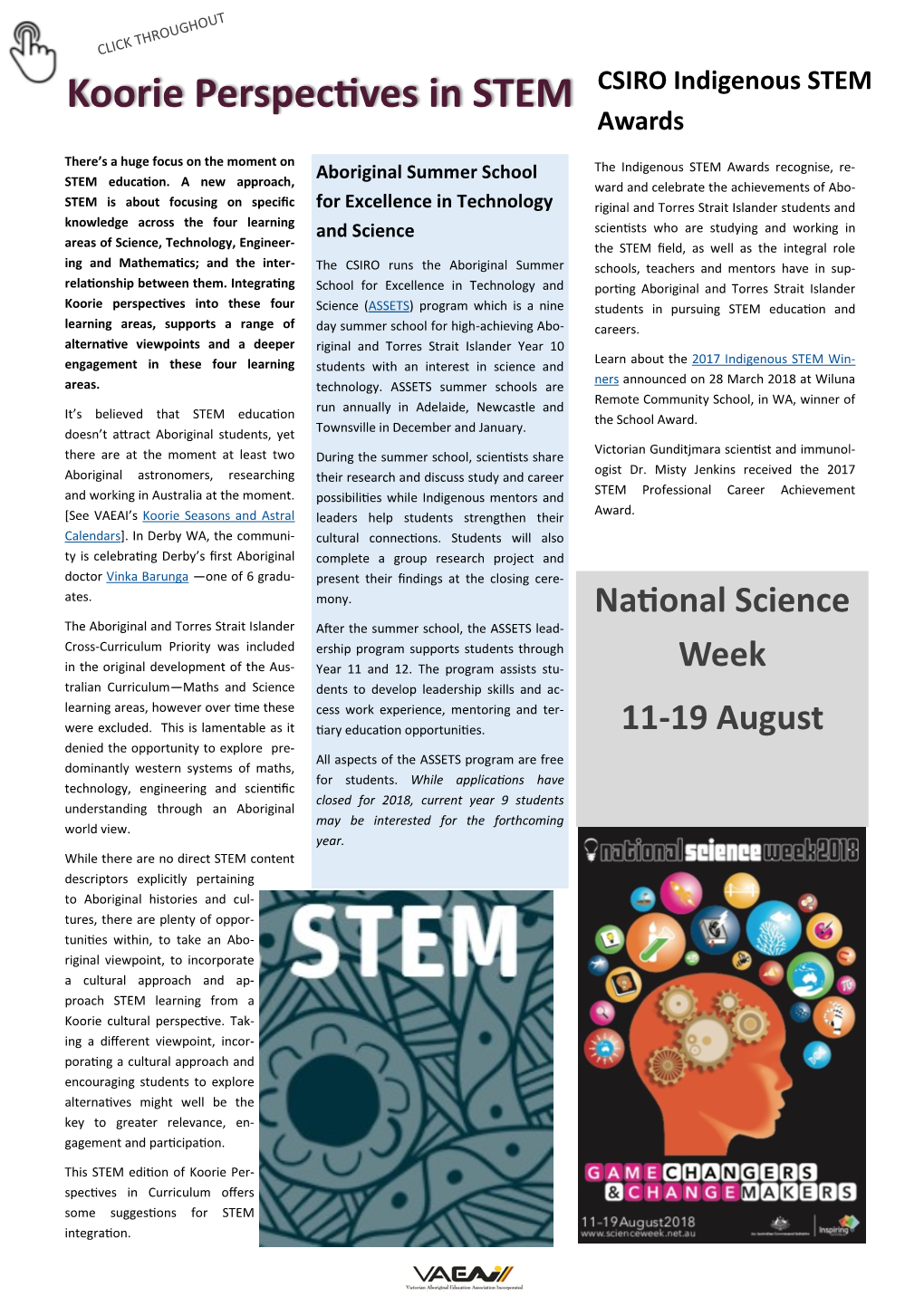 Koorie Perspectives in STEM CSIRO Indigenous STEM Awards